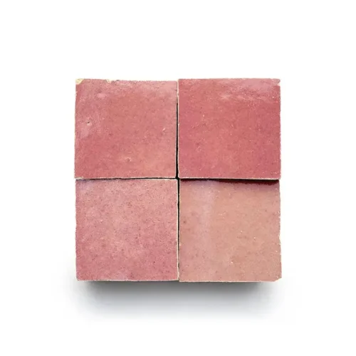 Pietro Pink 2x2 square zellige tile Pietro Pink handmade Moroccan zellige tile – 2x2 square