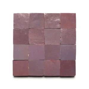 Plum 2x2 square zellige tile Plum handmade Moroccan zellige tile – 2x2 square