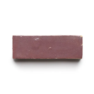 Plum handmade Moroccan zellige tile – 2x6 bejmat
