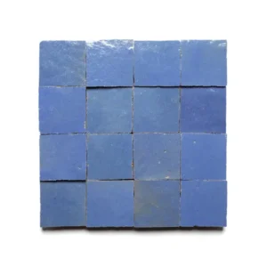 Portuguese Blue 2x2 square zellige tile Portuguese Blue handmade Moroccan zellige tile – 2x2 square