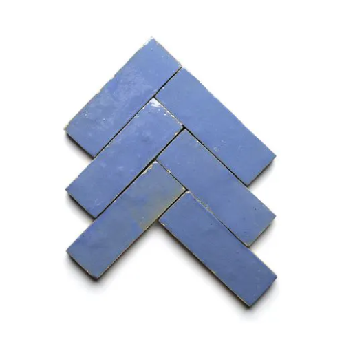Portuguese Blue 2x6 bejmat zellige tile Portuguese Blue handmade Moroccan zellige tile – 2x6 bejmat