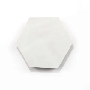 Pure White handmade Moroccan zellige tile – 3.5 inch hexagon