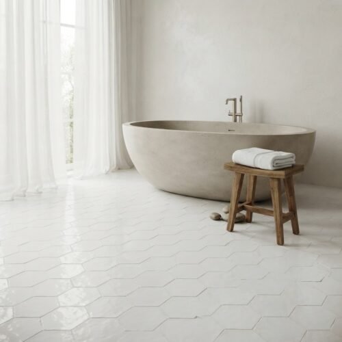 pure-white-hex-inch-hex-3-5-zellige-tile-project Pure White Hex inch hex 3 5 zellige tile installation
