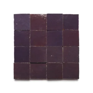 Purple Iris 2x2 square zellige tile Purple Iris handmade Moroccan zellige tile – 2x2 square