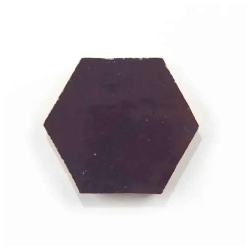 Purple Iris 3.5 inch hexagon zellige tile Purple Iris handmade Moroccan zellige tile – 3.5 inch hexagon