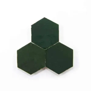 Racing Green 3.5 inch hexagon zellige tile Racing Green handmade Moroccan zellige tile – 3.5 inch hexagon