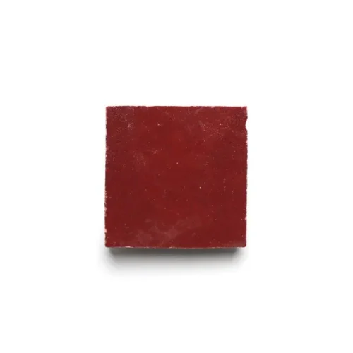 Rouge handmade Moroccan zellige tile – 2x2 square