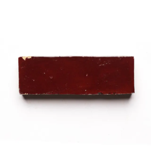 Rouge handmade Moroccan zellige tile – 2x6 bejmat