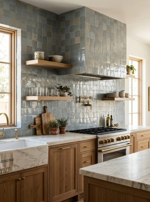 Skylight 4x4 square zellige tile Skylight handmade Moroccan zellige tile – 4x4 square