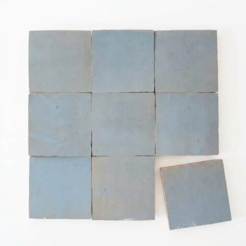 Skylight 4x4 square zellige tile Skylight handmade Moroccan zellige tile – 4x4 square