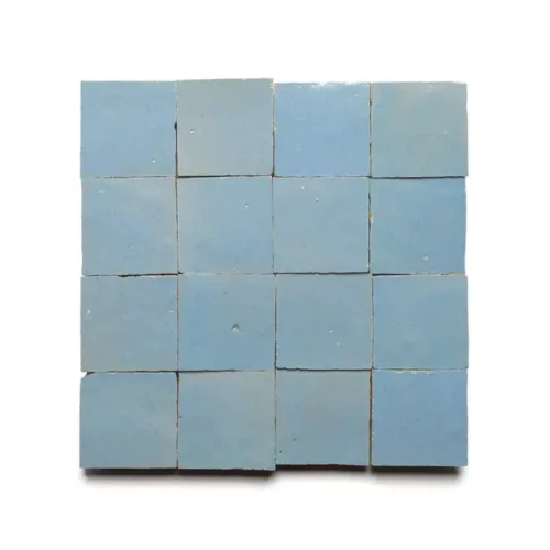Superior Blue 2x2 square zellige tile Superior Blue handmade Moroccan zellige tile – 2x2 square
