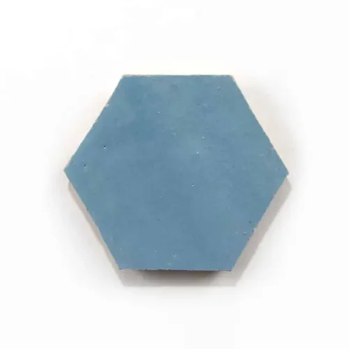 Superior Blue 3.5 inch hexagon zellige tile Superior Blue handmade Moroccan zellige tile – 3.5 inch hexagon