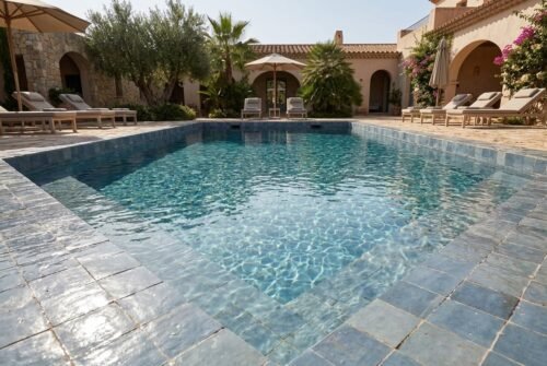 Superior Blue 4x4 square zellige tile Superior Blue handmade Moroccan zellige tile – 4x4 square