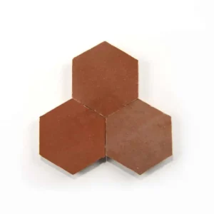 Terra Rosa 3.5 inch hexagon zellige tile Terra Rosa handmade Moroccan zellige tile – 3.5 inch hexagon