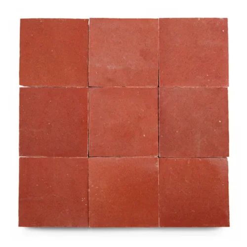 Terra Rosa 4x4 square zellige tile Terra Rosa handmade Moroccan zellige tile – 4x4 square