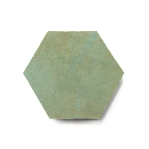 Tidepool handmade Moroccan zellige tile – 3.5 inch hexagon