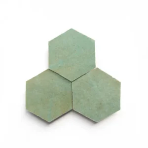 Tidepool 3.5 inch hexagon zellige tile Tidepool handmade Moroccan zellige tile – 3.5 inch hexagon