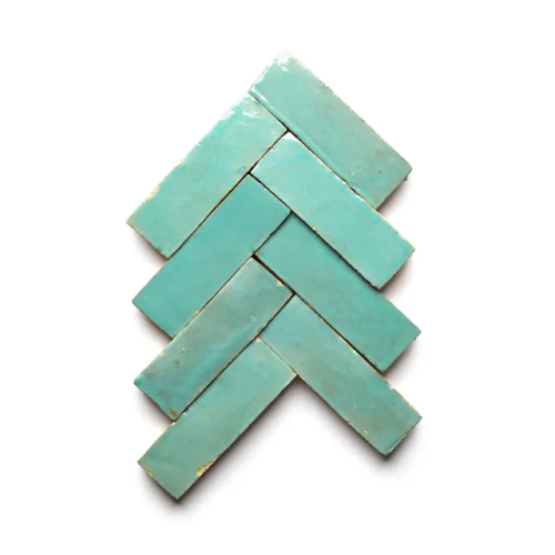 Tulum 2x6 bejmat zellige tile Tulum handmade Moroccan zellige tile – 2x6 bejmat