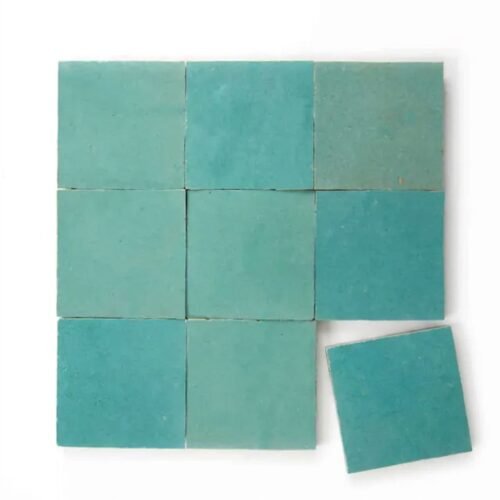 Tulum 4x4 square zellige tile Tulum handmade Moroccan zellige tile – 4x4 square
