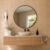 unglazed-natural-2x2-square-zellige-tile-bathroom Unglazed natural 2x2 square zellige tile bathroom vanity wall
