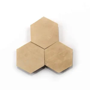 Unglazed Natural handmade Moroccan zellige tile – 3.5 inch hexagon