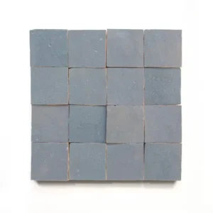 Zinc 2x2 square zellige tile Zinc handmade Moroccan zellige tile – 2x2 square