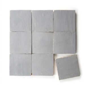 Zinc handmade Moroccan zellige tile – 4x4 square